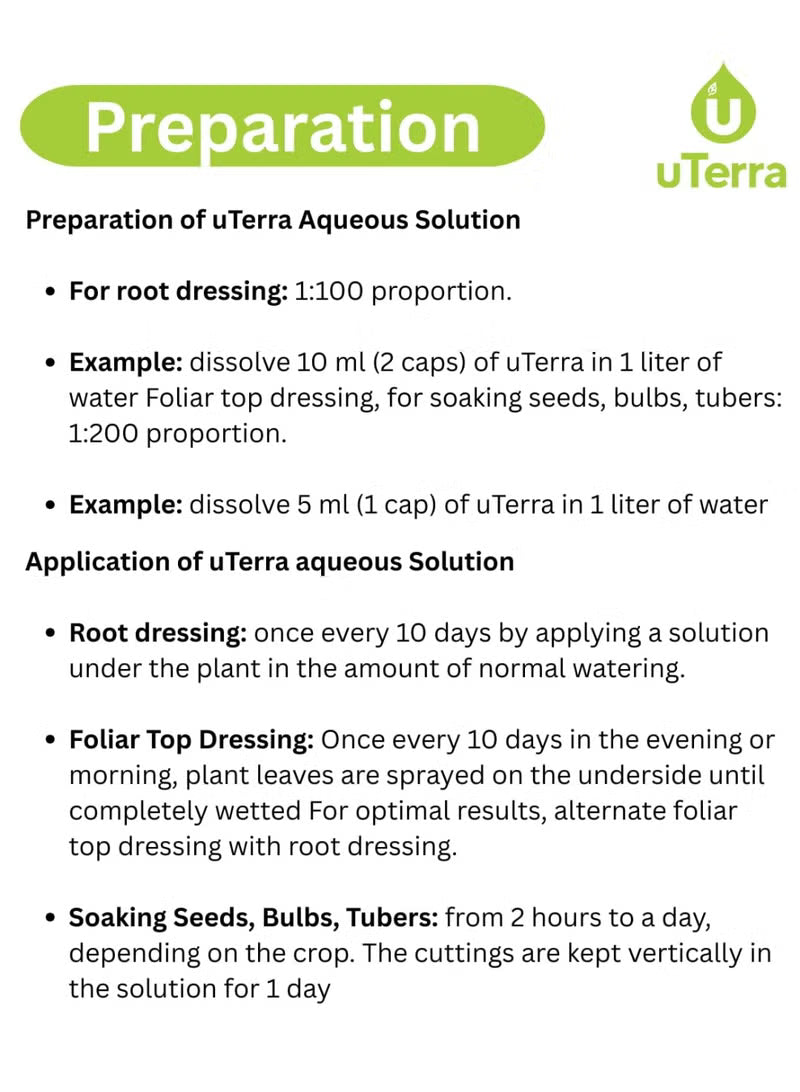 uTerra Organic Biotic Fertilizer 500ml – Liquid Soil Booster for All Plants
