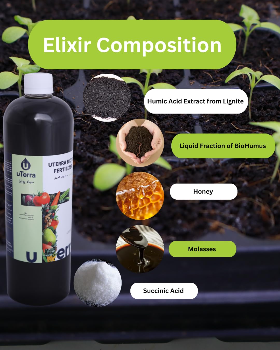 uTerra Organic Liquid Fertilizer 1L – Soil & Plant Health Booster